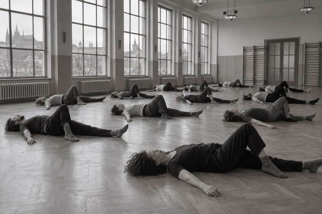 Feldenkrais čas: polaznici leže na podu i istražuju pokret
